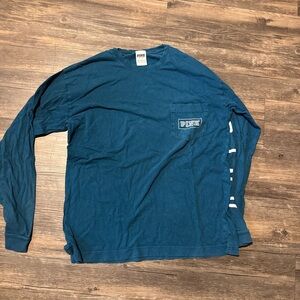 PINK Victoria's Secret Deep Blue Long Sleeve Tee